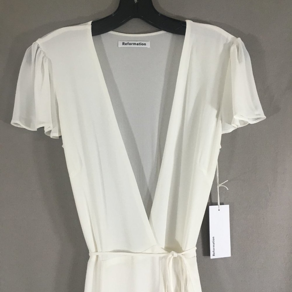 Reformation Rosey Dress Ivory White - Picture 4 of 10